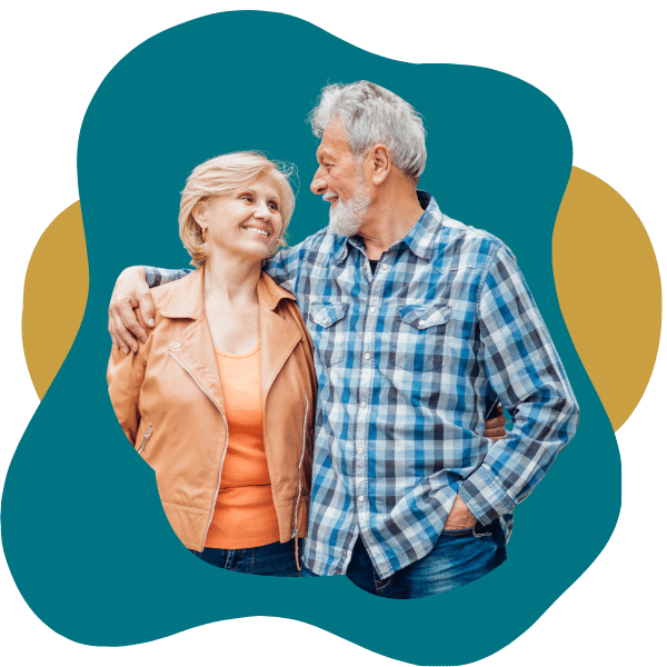 Couple happy with their housekeeping services.